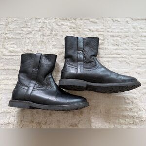 Frye Black Leather Winter Boots
